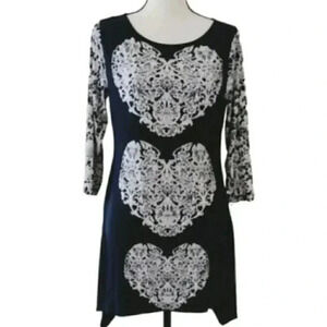 Y2K Black Lovecore Dress Embellished Black Heart Dress